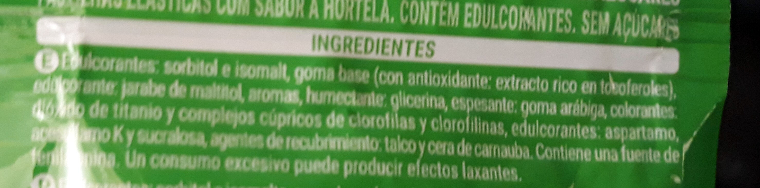 Chickles Hierbabuena - Ingredients - es