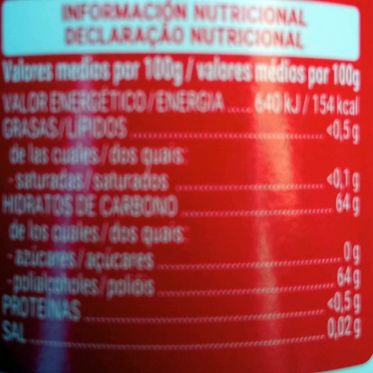 Chickles fresa - Nutrition facts - es