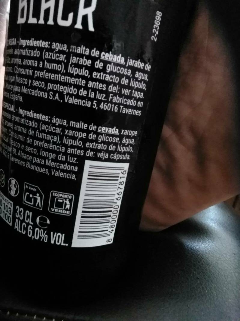 Black - Nutrition facts