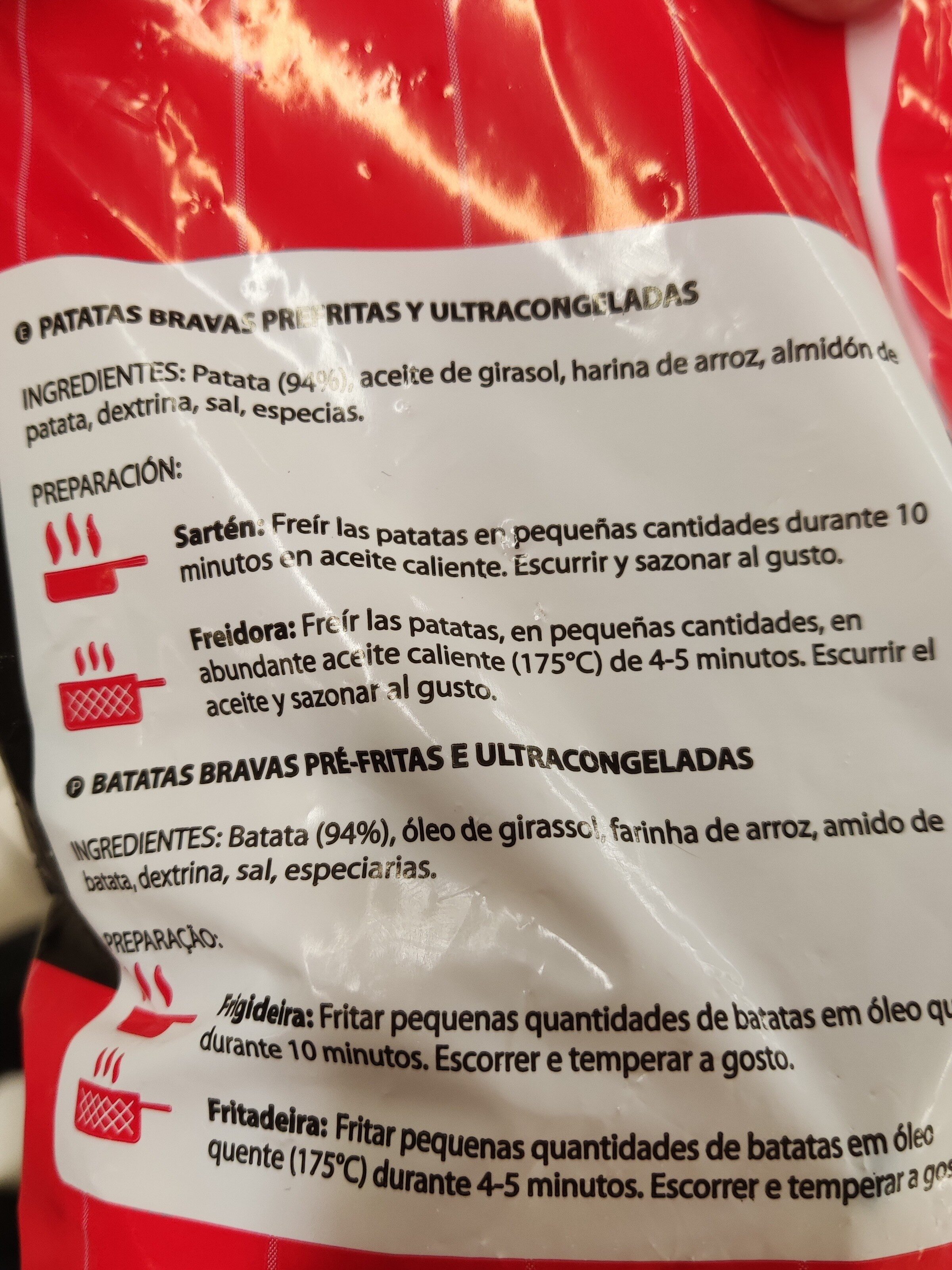 Patatas Bravas - Ingredients - es