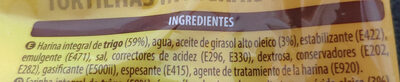 Tortillas de trigo integrales - Ingredientes