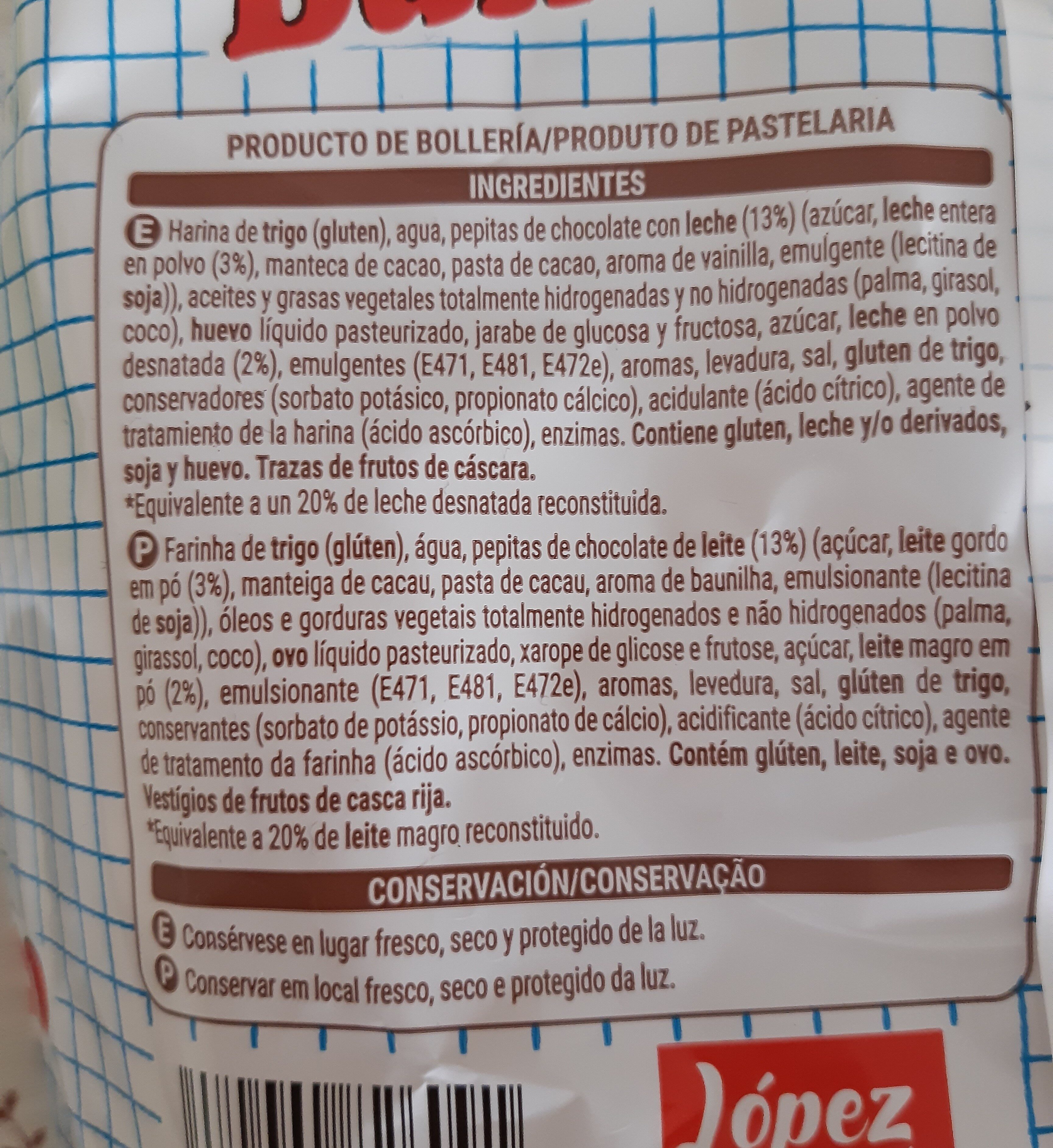 Choco buns - Ingredienti - es