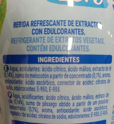 Ice tea zero - Ingredients - es
