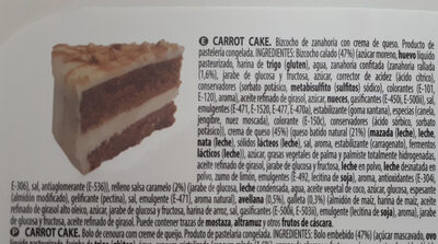 Carrot cake - Ingredientes