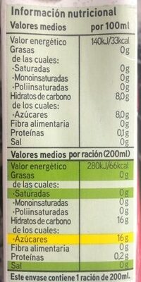 Zumo de manzana - Nutrition facts - es