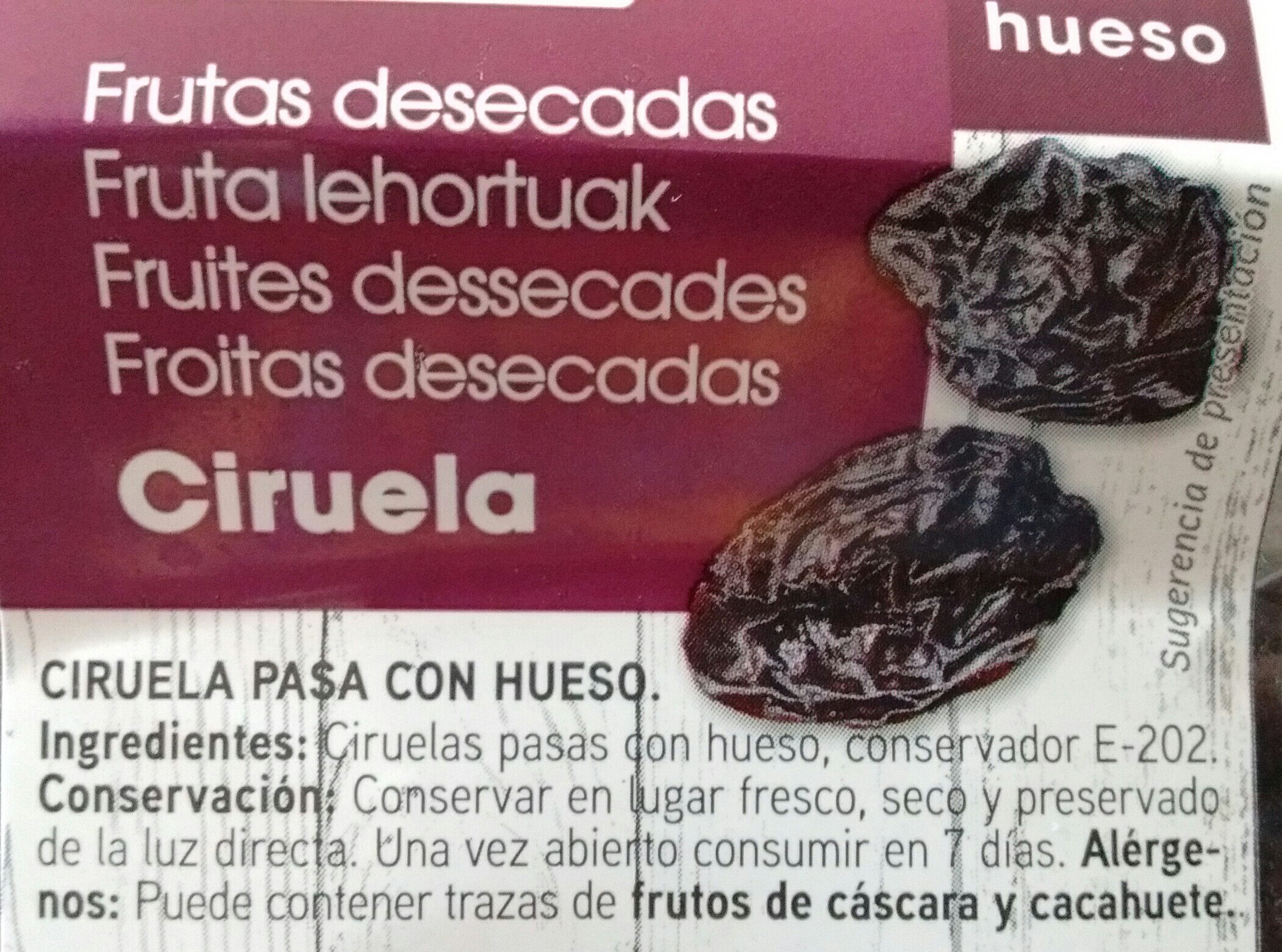 Ciruela - Ingredients - es
