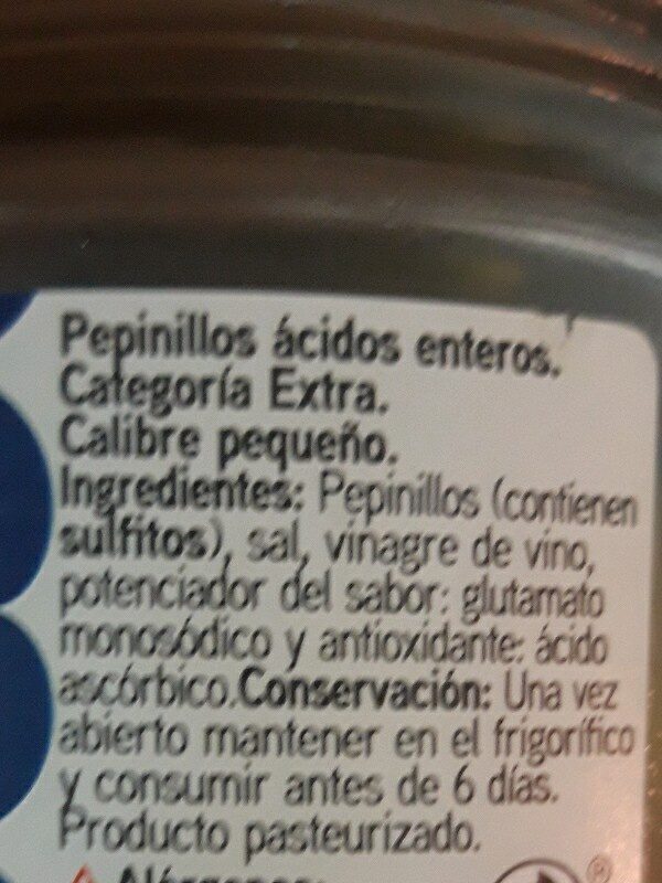 Pepinillos sabor anchoa - Ingredients - es