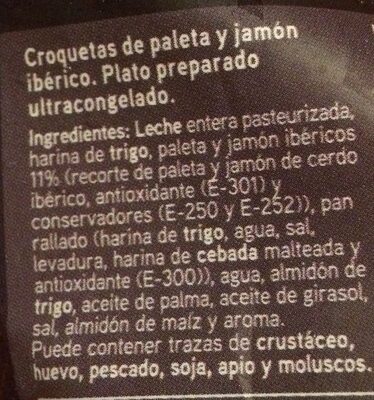Croquetas jamón ibérico - Ingredientes
