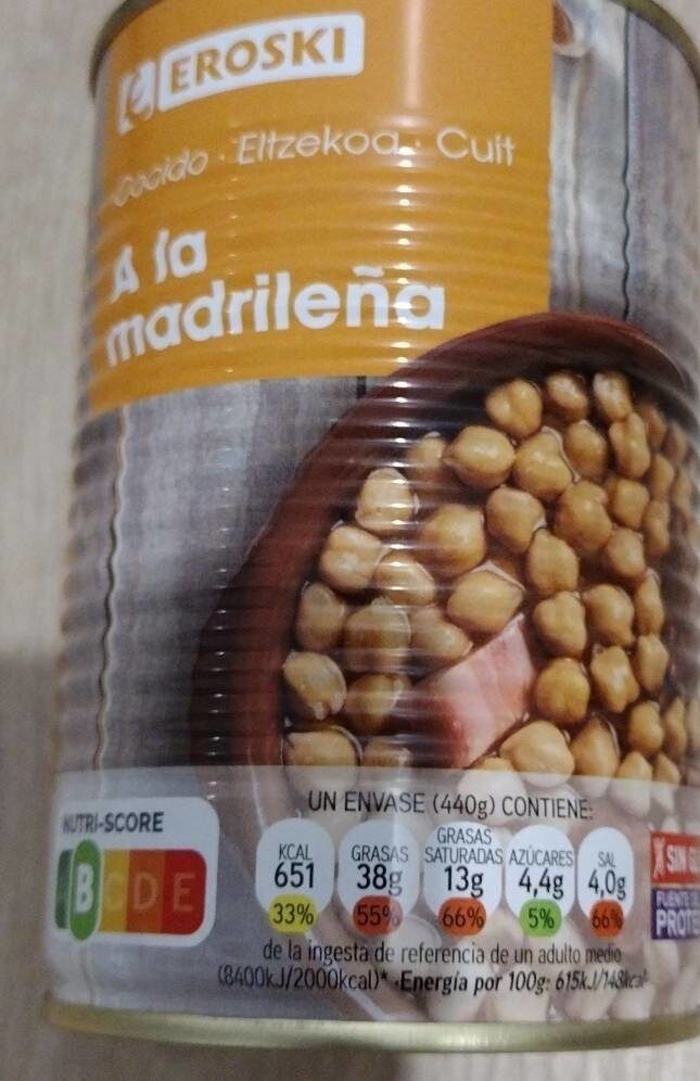 Cocido madrileño - Produkt - es