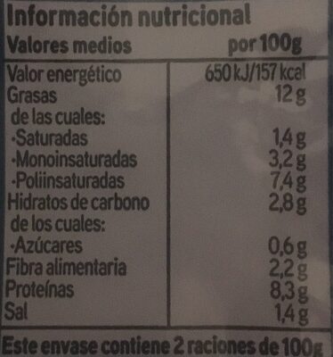 Guliciosas - Nutrition facts - es
