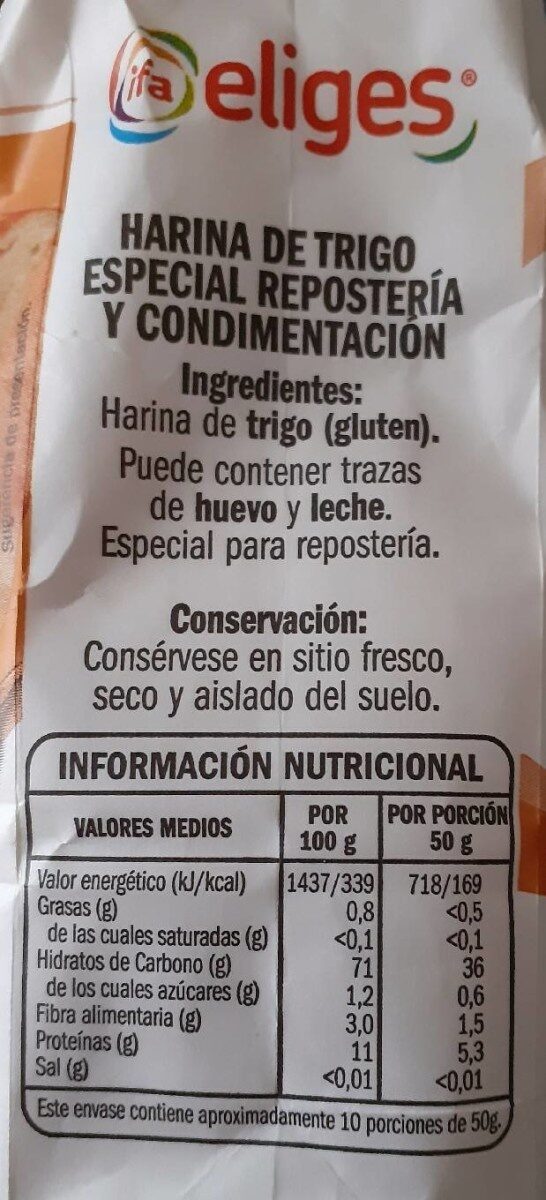 Harina de trigo especial reposteria y condimentacion - Producte - es