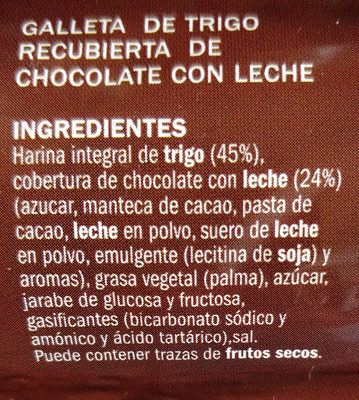 Digestive Chocolate - Ingredientes