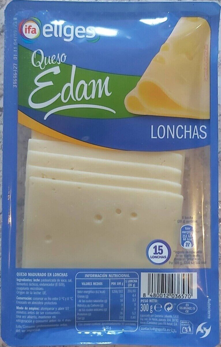 Queso Edam Lonchas - Producte - es