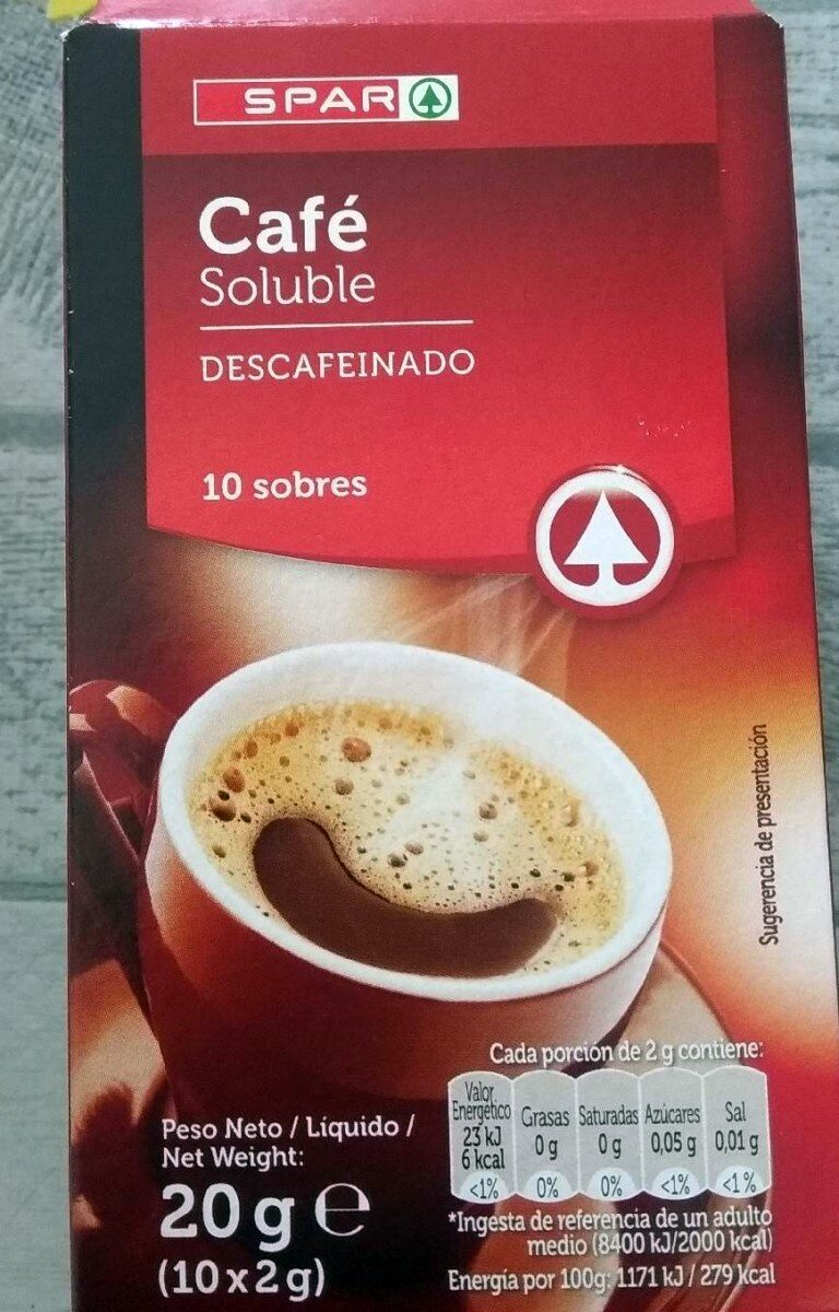 Café soluble descafeinado - Producto