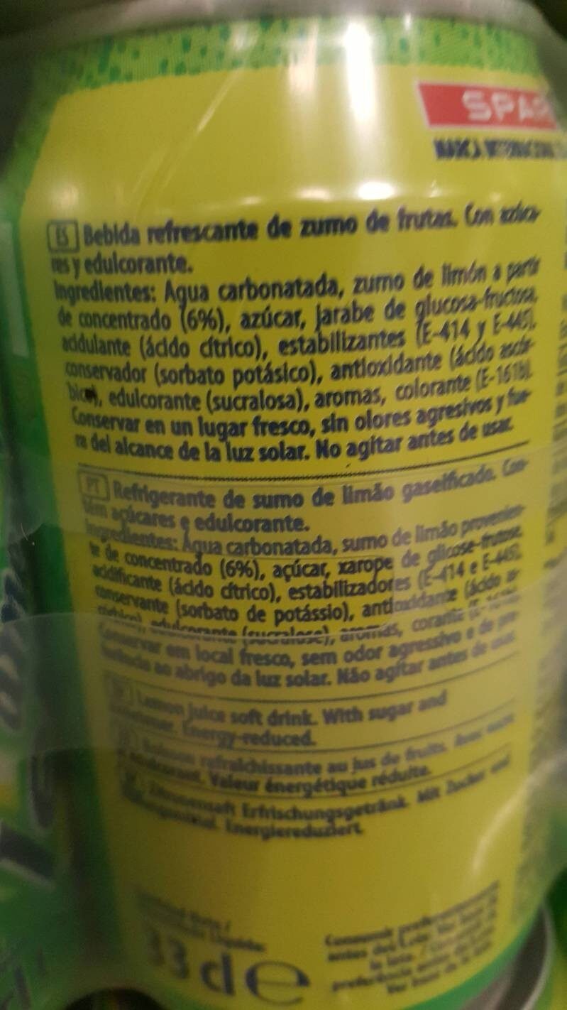 Americano lemon - Ingredients - es