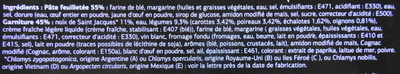 Paniers Feuilletés Saint-Jacques* (x 4), Surgelés - Ingredienser - fr