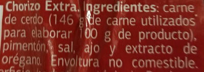 Chorizo - Ingredients - es