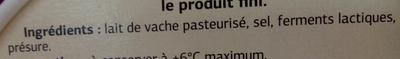 Coulommiers (23 % MG) au Lait Pasteurisé - Ingrediënten - fr