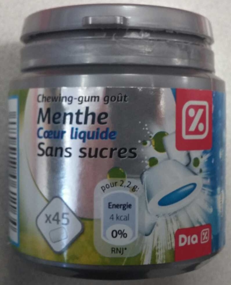 Chewing-gum goût menthe coeur liquide sans sucres - Product - fr