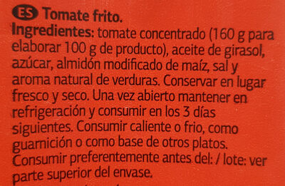 Tomate frito pack 3 unidades - Ingredients - es