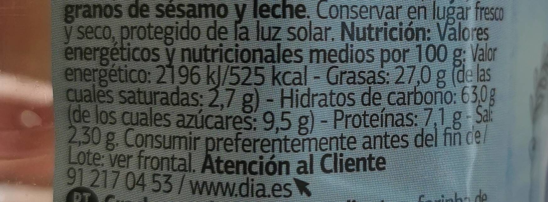 Mini galletas saladas crackers - Nutrition facts - es