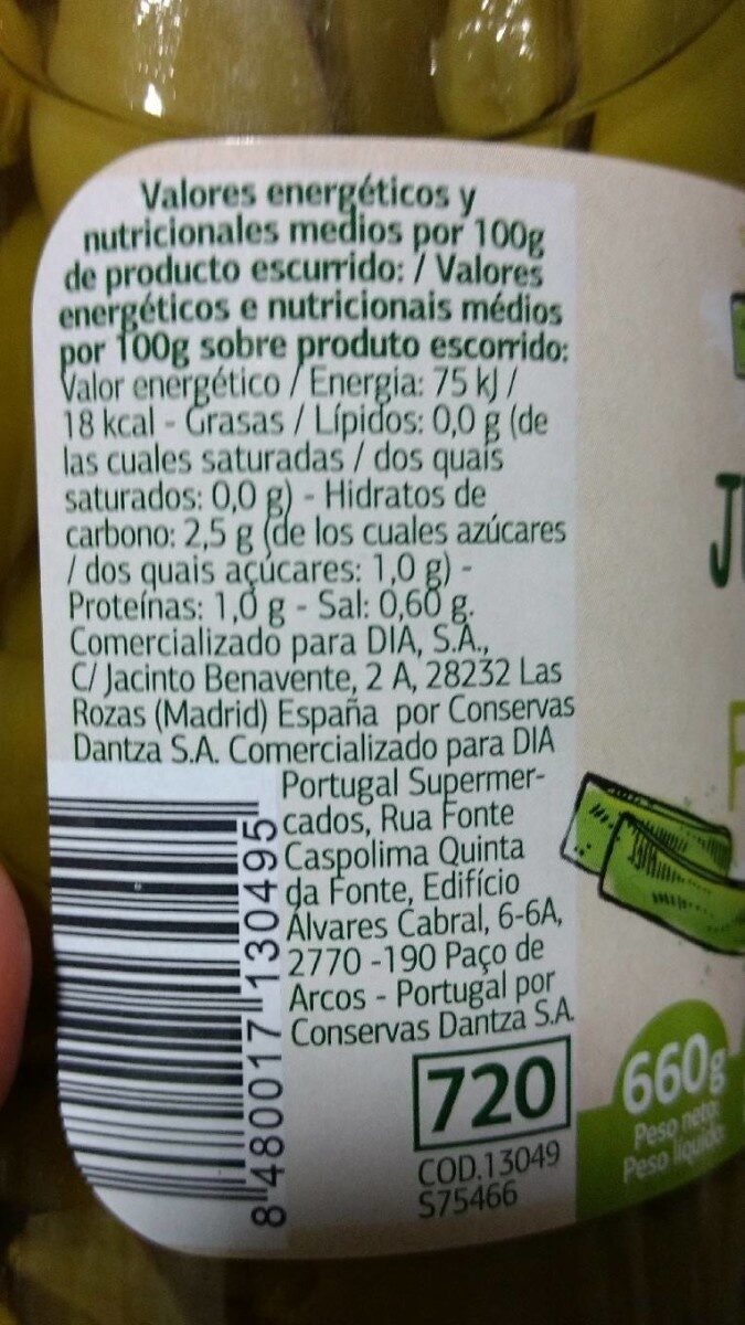 Judía verde plana - Informació nutricional - es