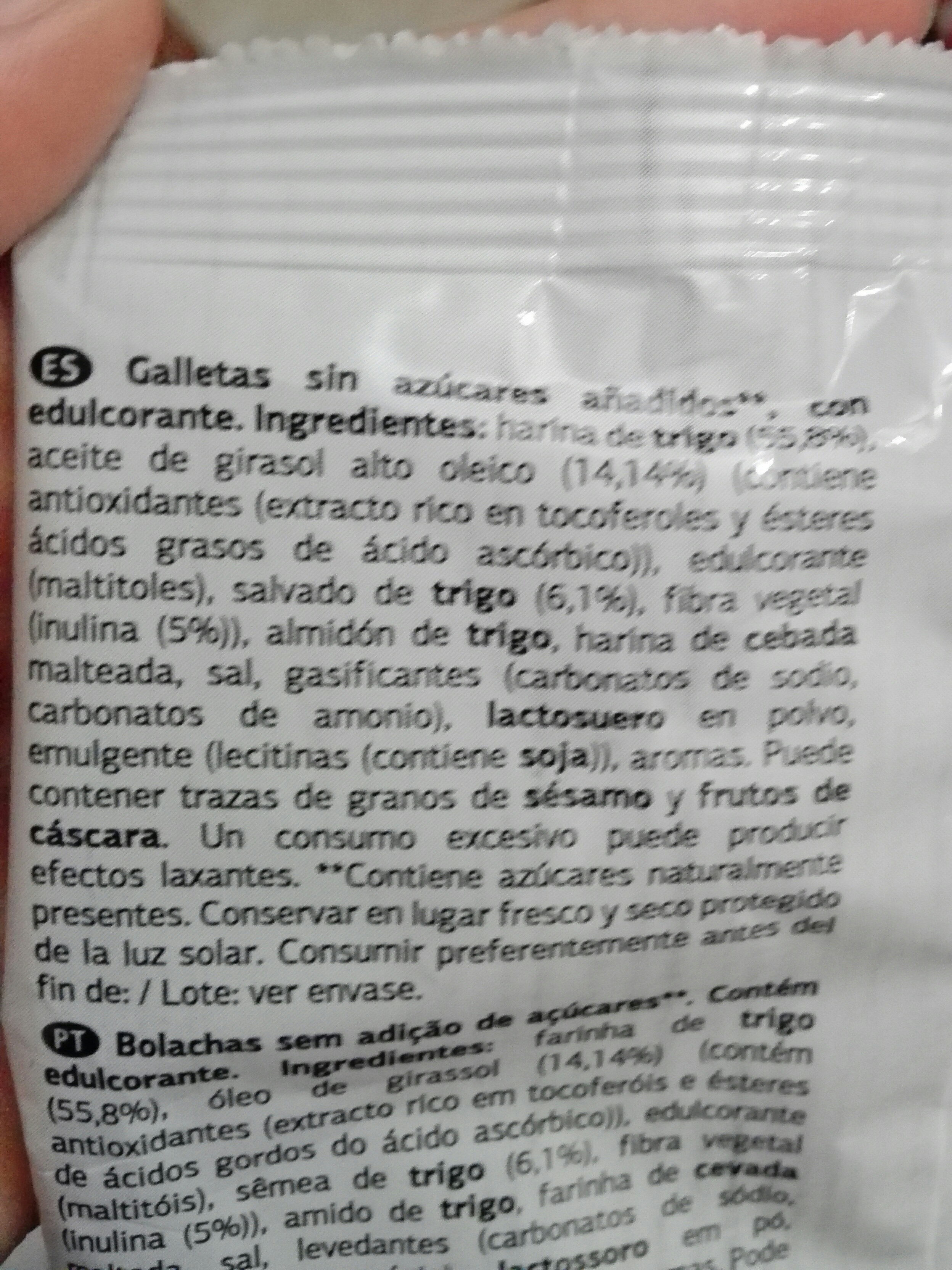 Galleta integral - Ingredients - es