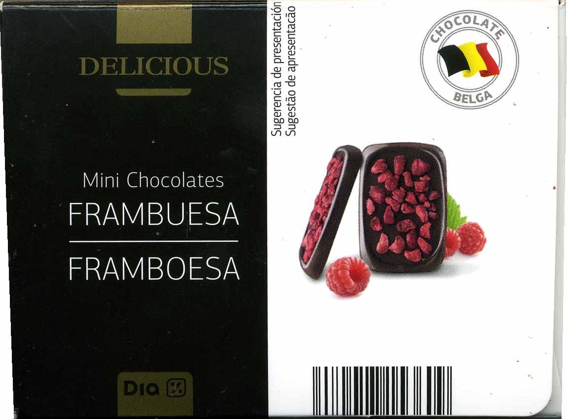 Mini chocolates con frambuesa - Producto