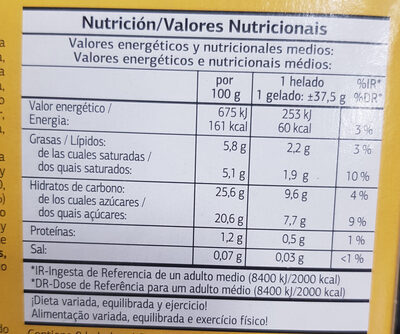 4 frutos exóticos - Nutrition facts - es
