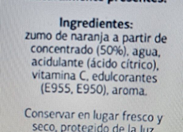 Naranja - Ingredients - es