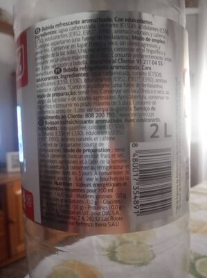 Cola light - Ingredients - es