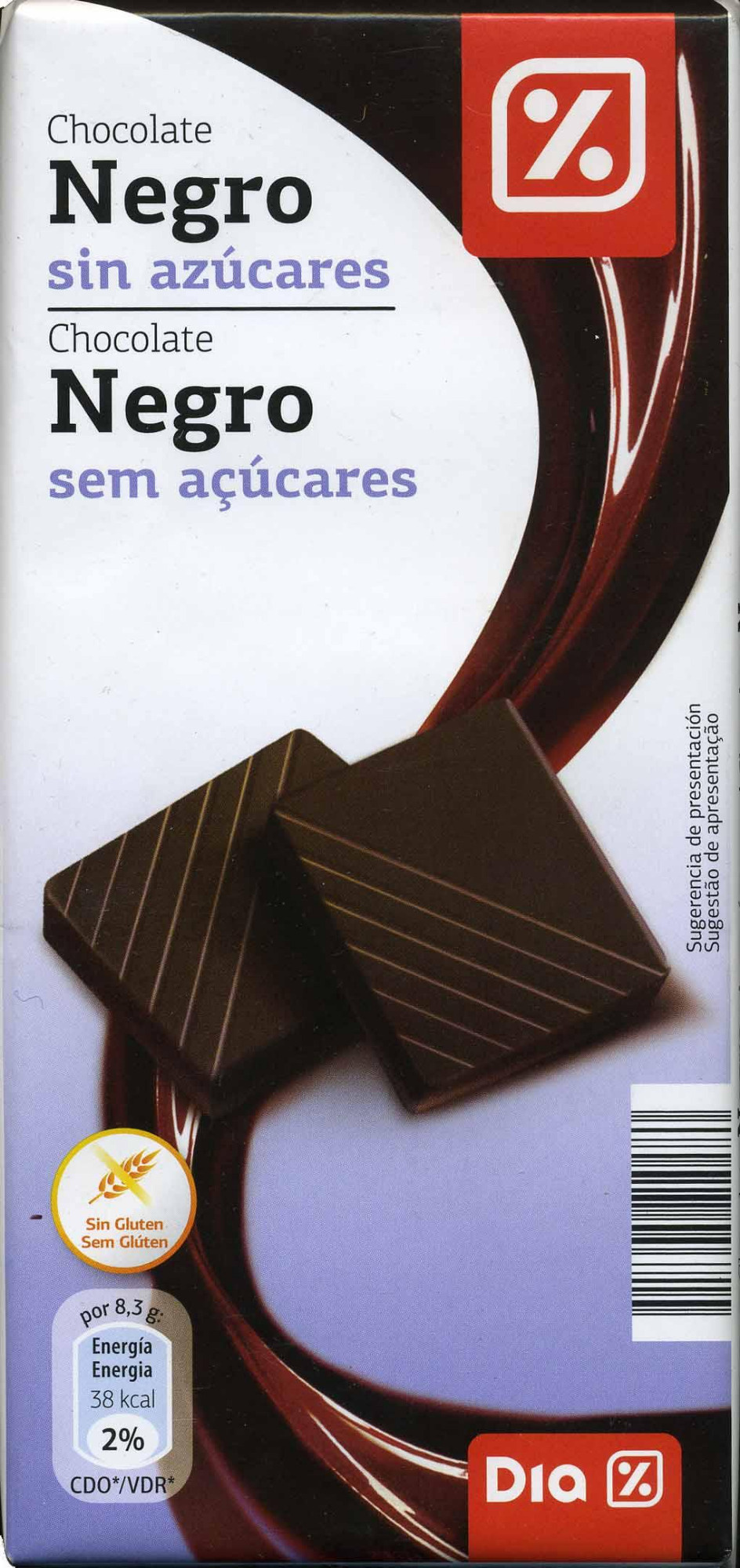 Tableta de chocolate negro sin azúcares - Producte - es