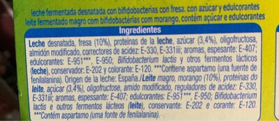 Bífidus con trozos - Informació nutricional