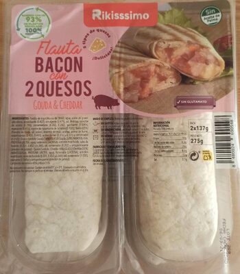 Flauta de bacon con 2 quesos - نتاج - es