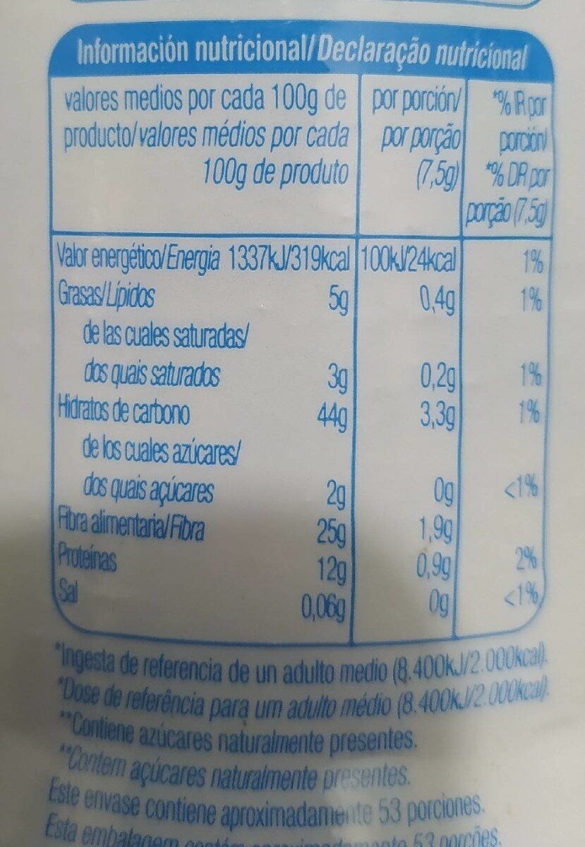 Soluble al Cacao 0% - Nutrition facts - es