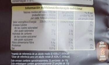 Chocolate - Informació nutricional - es