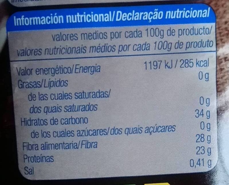 Café Soluble - Informació nutricional - es