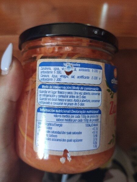Zanahoria Rallada - Ingredients - es