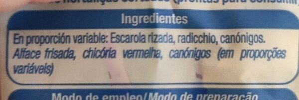 Ensalada groumet - Ingredients - es