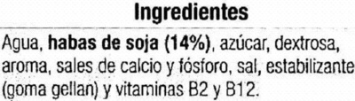 Bebida de soja sabor vainilla - Ingredients - es