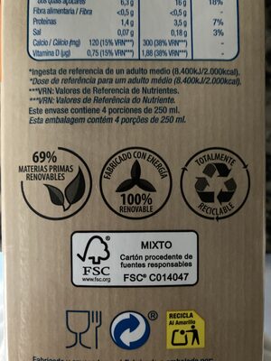 Bebida de avena - Instruccions de reciclatge i/o informació d’embalatge