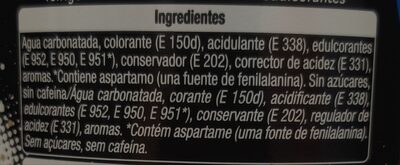 Cola cero cero - Ingredients - es