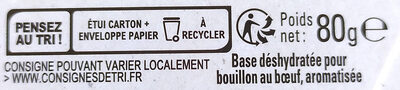 KUB Bio Boeuf - Instruction de recyclage et/ou informations d'emballage