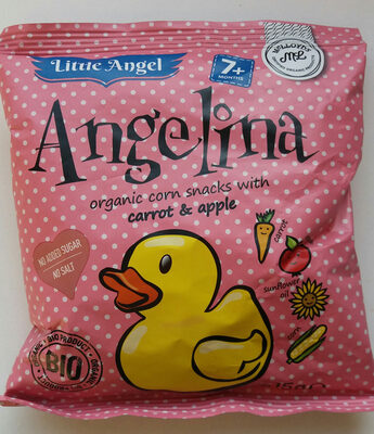 Little Angel Organic Corn Snacks With Carrot & Apple 60G - Product