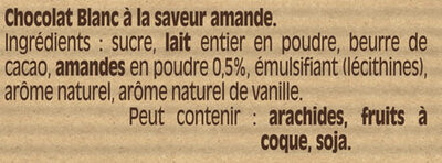 NESTLE DESSERT Chocolat Blanc Amande - Ingredienser - fr