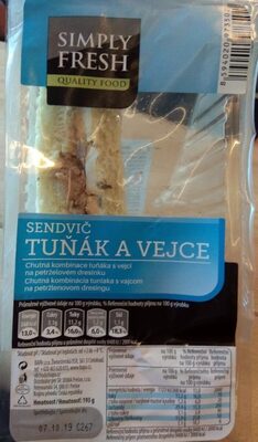 Sendvič tuňák a vejce - Product - cs