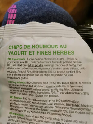 Chips de houmous - Ingredients - fr