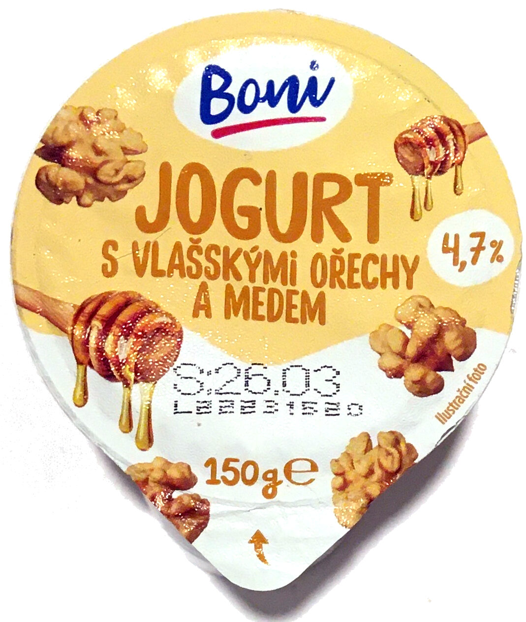 Jogurt s vlašskými ořechy a medem - Product - cs