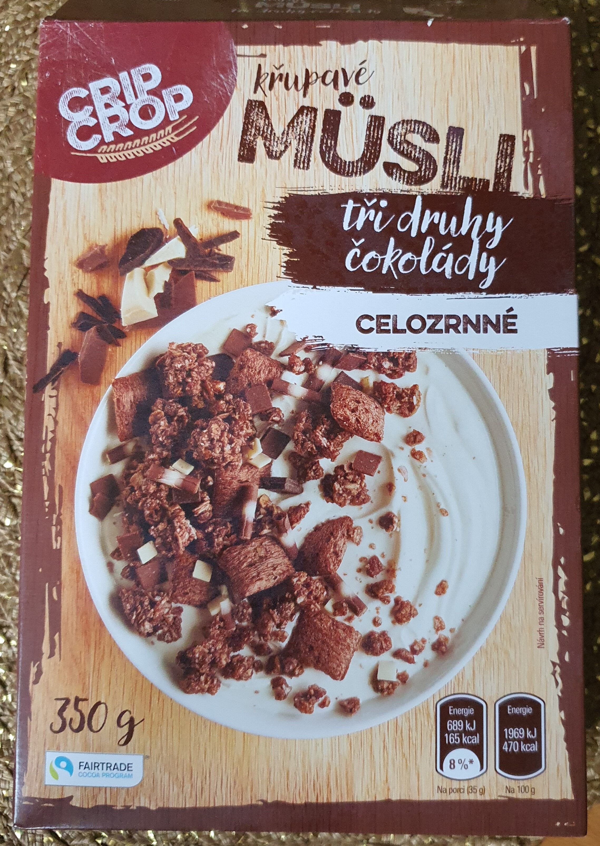 křupavé MÜSLI tři druhy čokolády CELOZRNNÉ - Product - cs