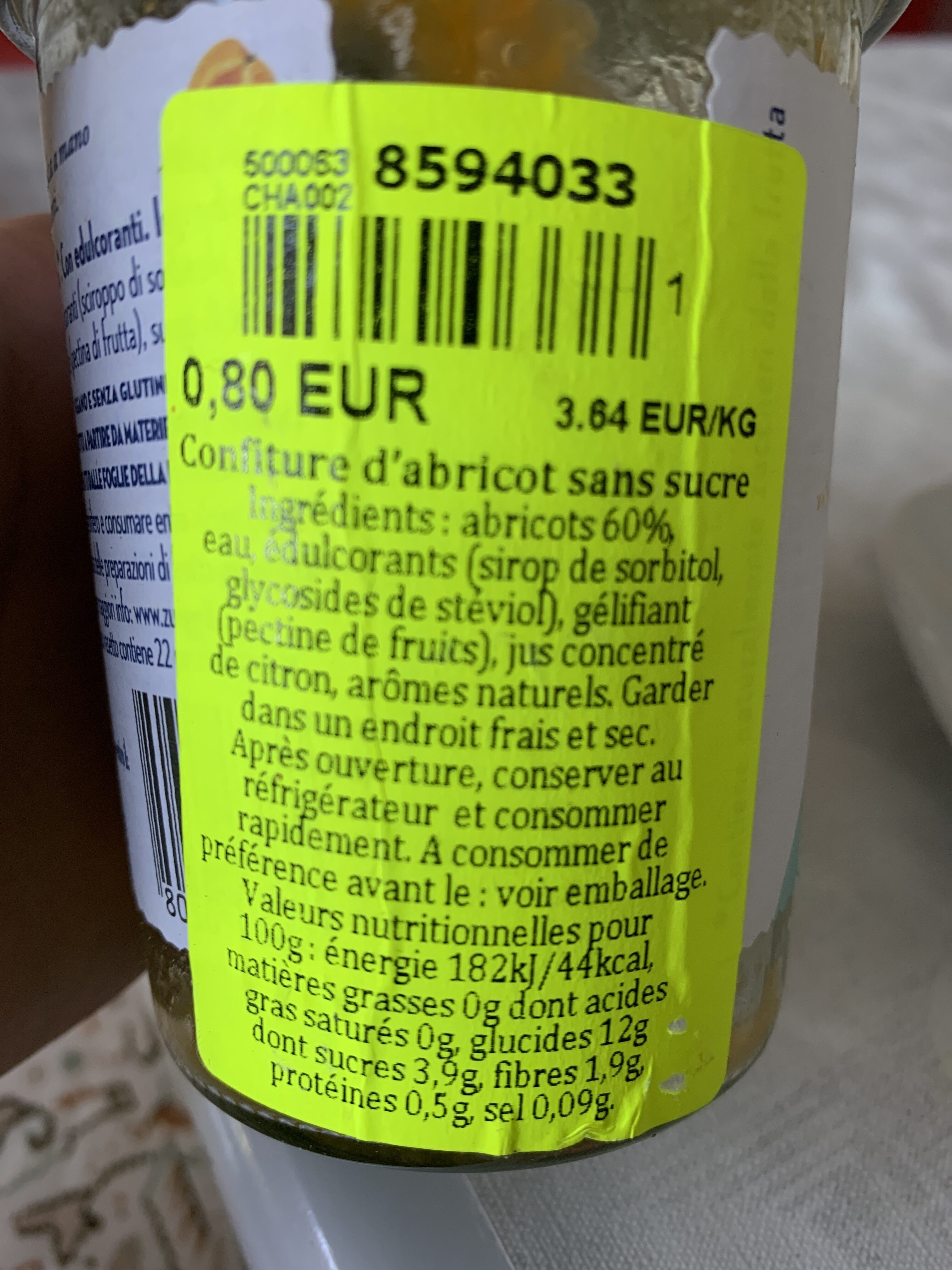 Confiture abricot sans sure - Ingrediënten - fr
